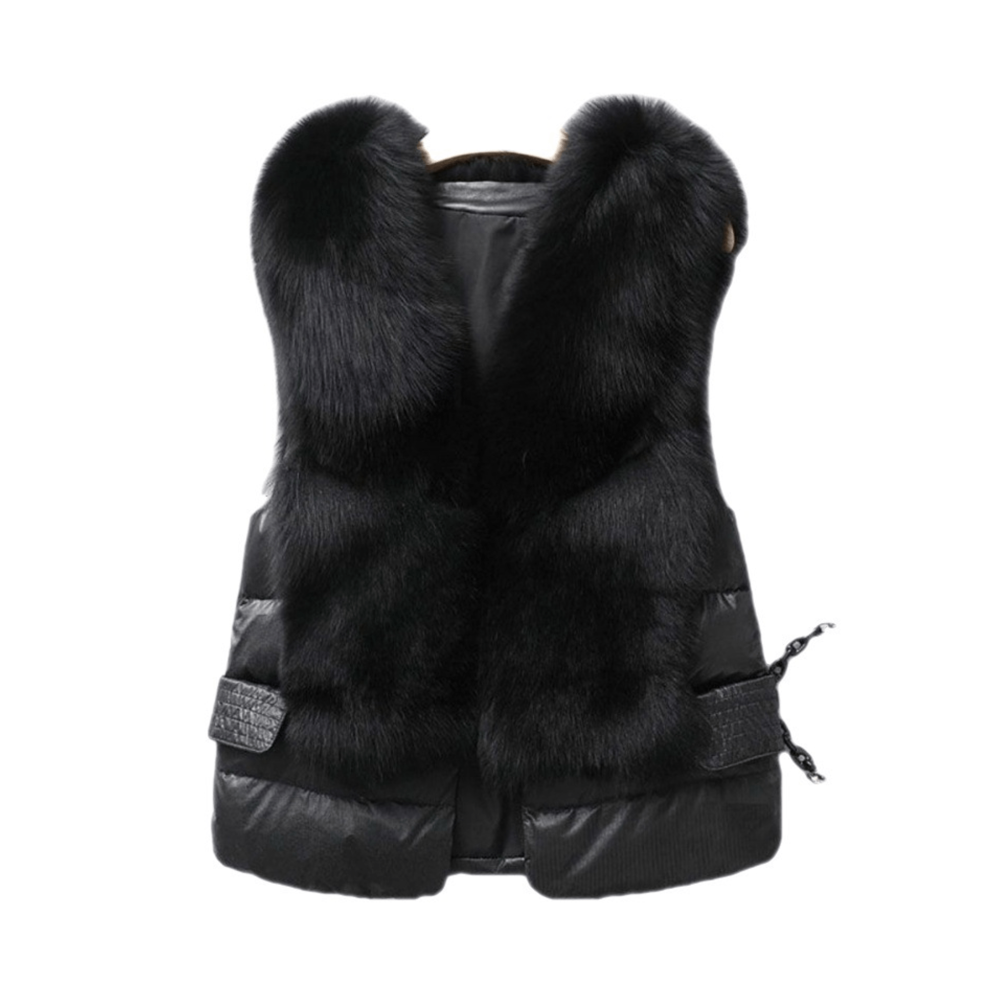 Fluffy Duck Down Vest Coat - Kelly Obi New York