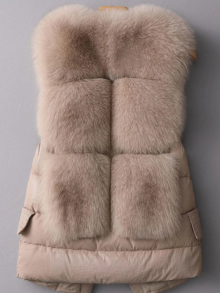 Fluffy Duck Down Vest Coat - Kelly Obi New York