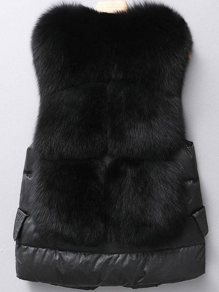 Fluffy Duck Down Vest Coat - Kelly Obi New York