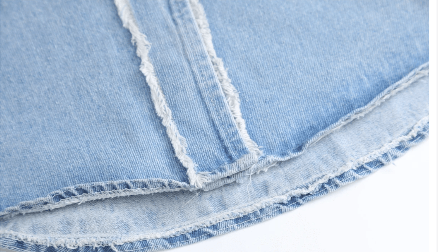 Frayed Edges Loose Denim Shirt - Kelly Obi New York