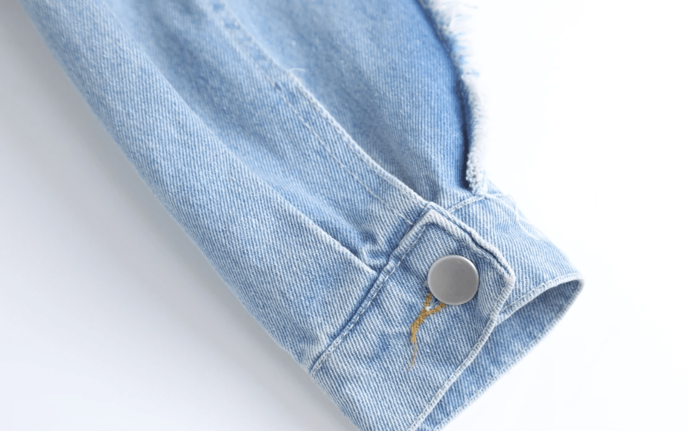 Frayed Edges Loose Denim Shirt - Kelly Obi New York