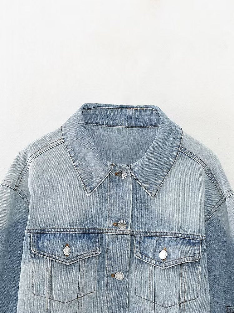 Frayed Hem Denim Short Jacket - Kelly Obi New York