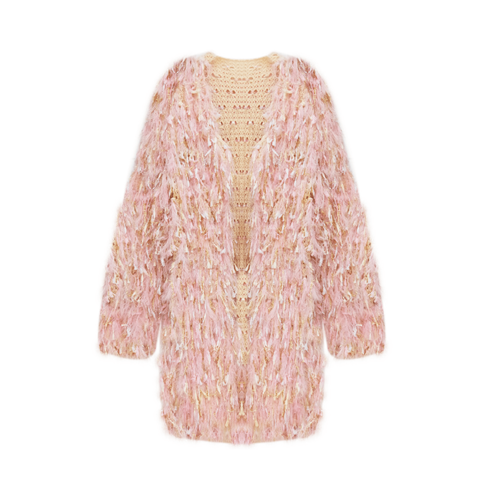 Fringe Knitted Mohair Coat - Kelly Obi New York