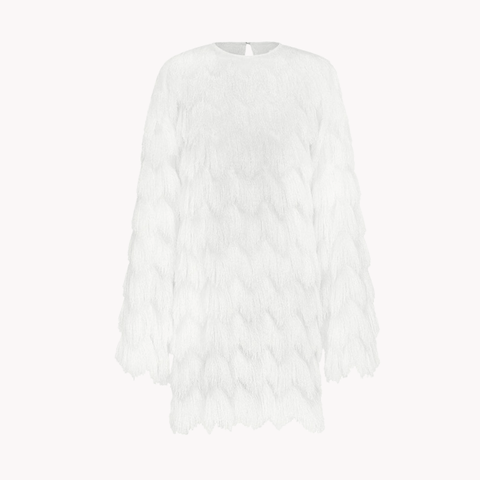 Fringed Pullover Loose Fit Dress - Kelly Obi New York