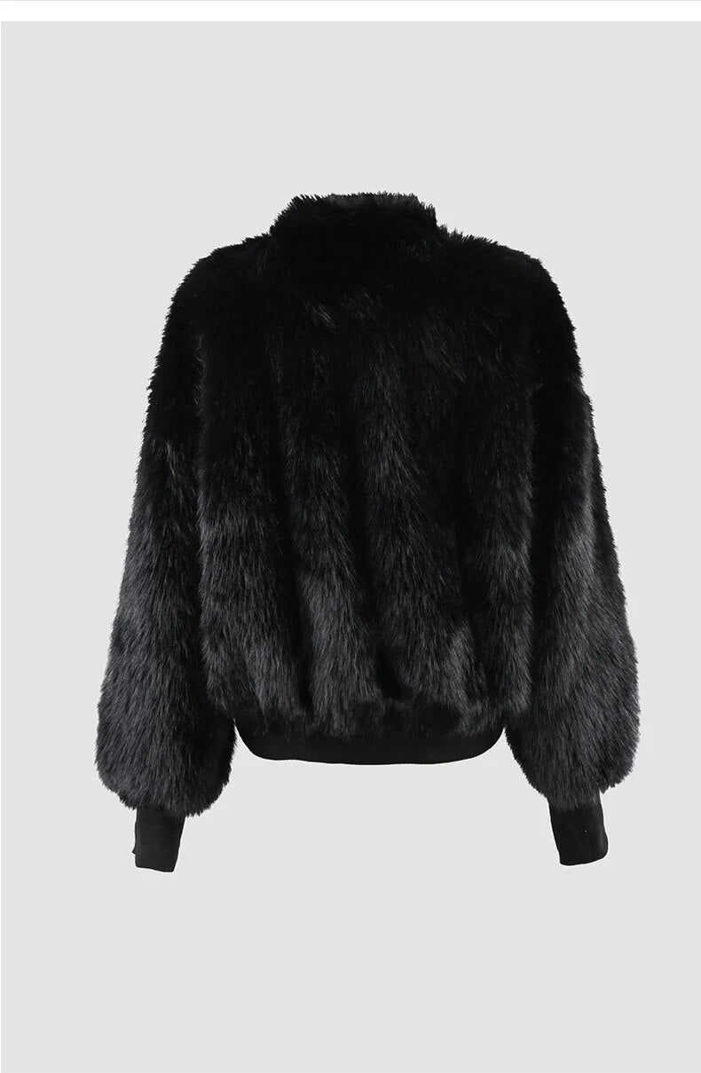 Front Buckles Faux Fur Coat - Kelly Obi New York