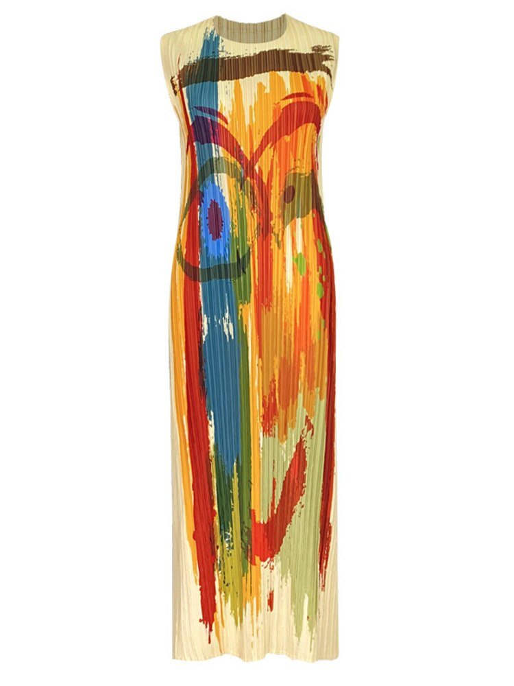 Funny Face Abstract Dress - Kelly Obi New York