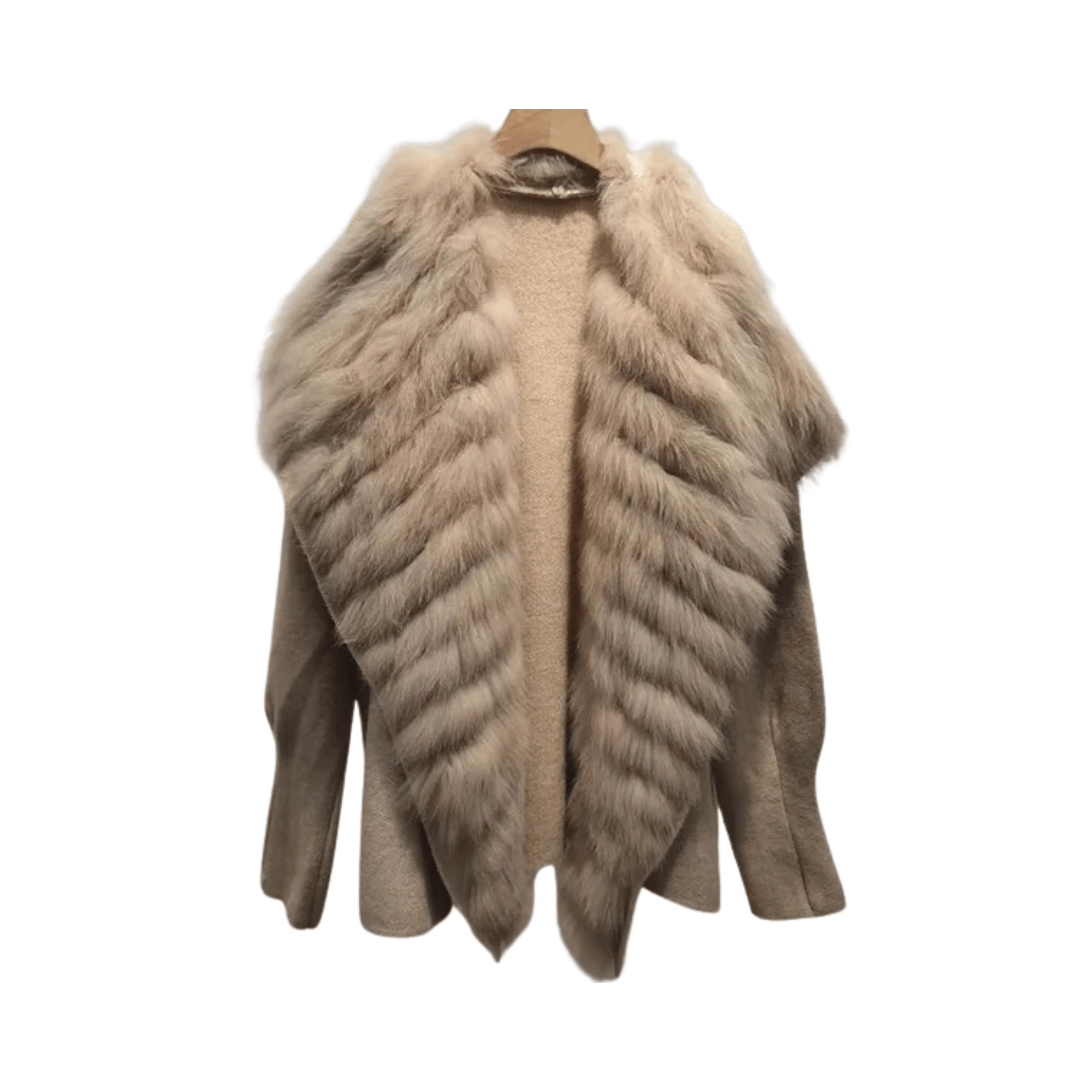 Fur Lapel Knit Coat - Kelly Obi New York