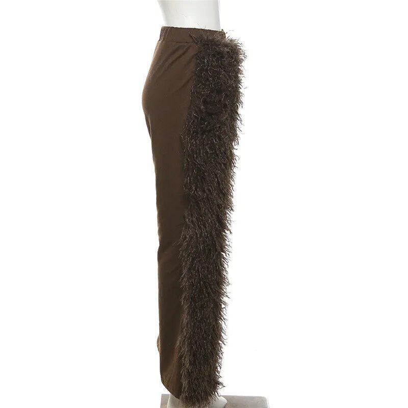 Furry Straight Winter Pants - Kelly Obi New York