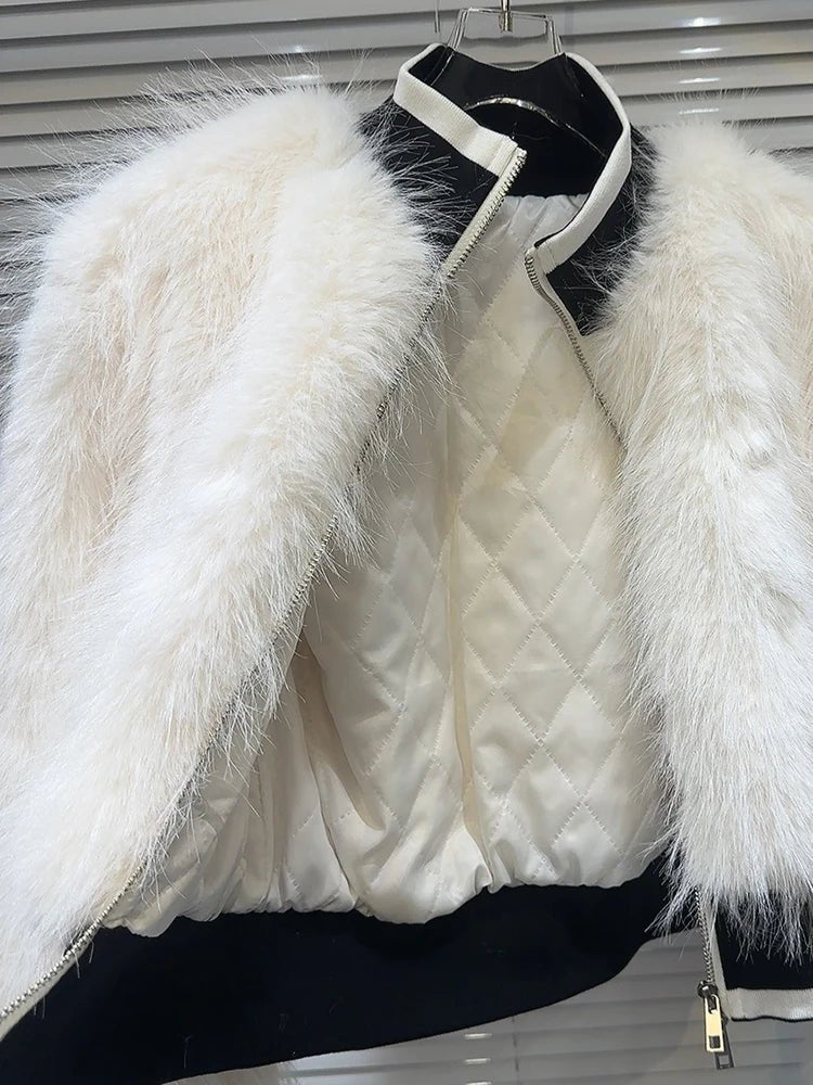 Fuzzy Faux Fur Zip-Up Jacket - Kelly Obi New York