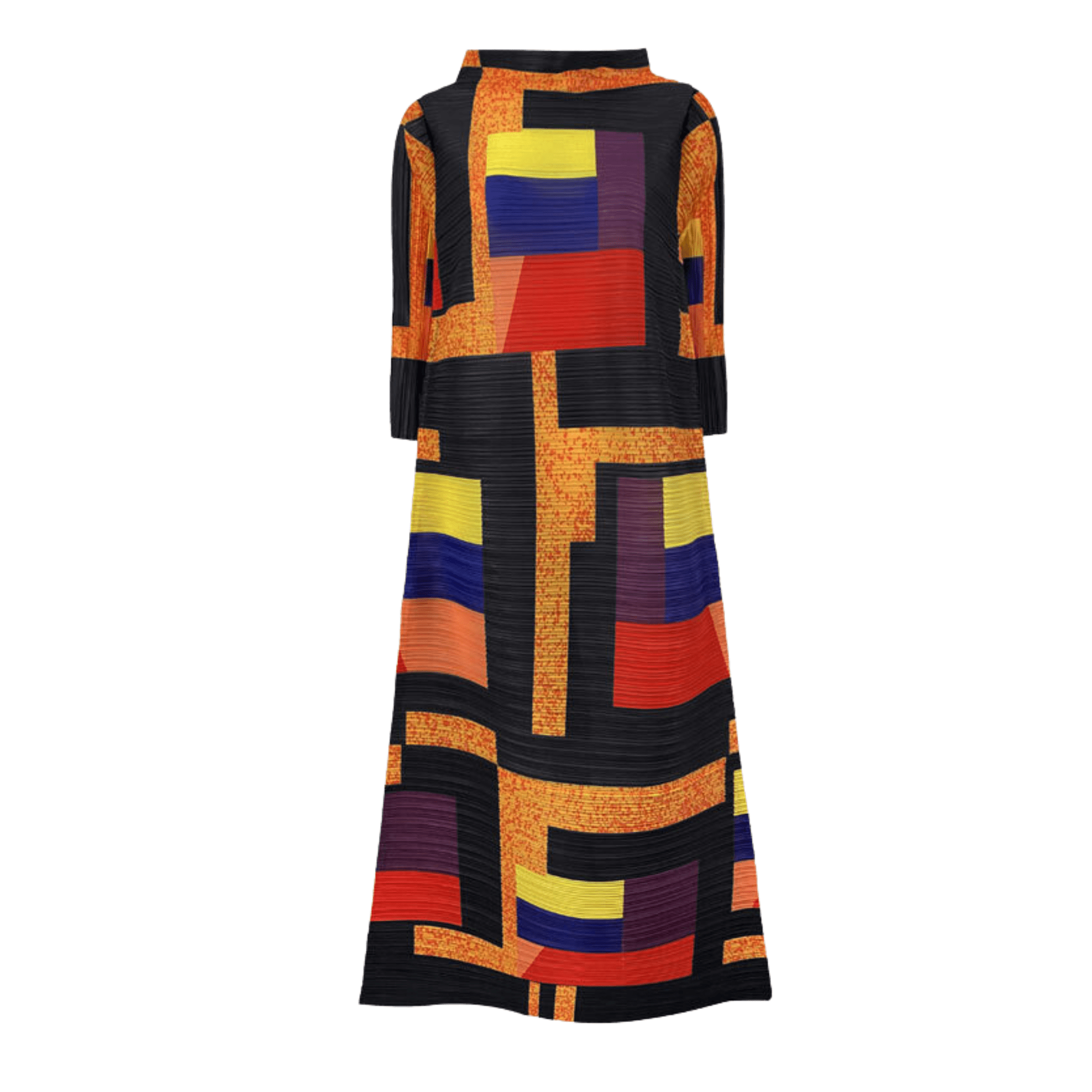 Geometric Pleated Dress - Kelly Obi New York