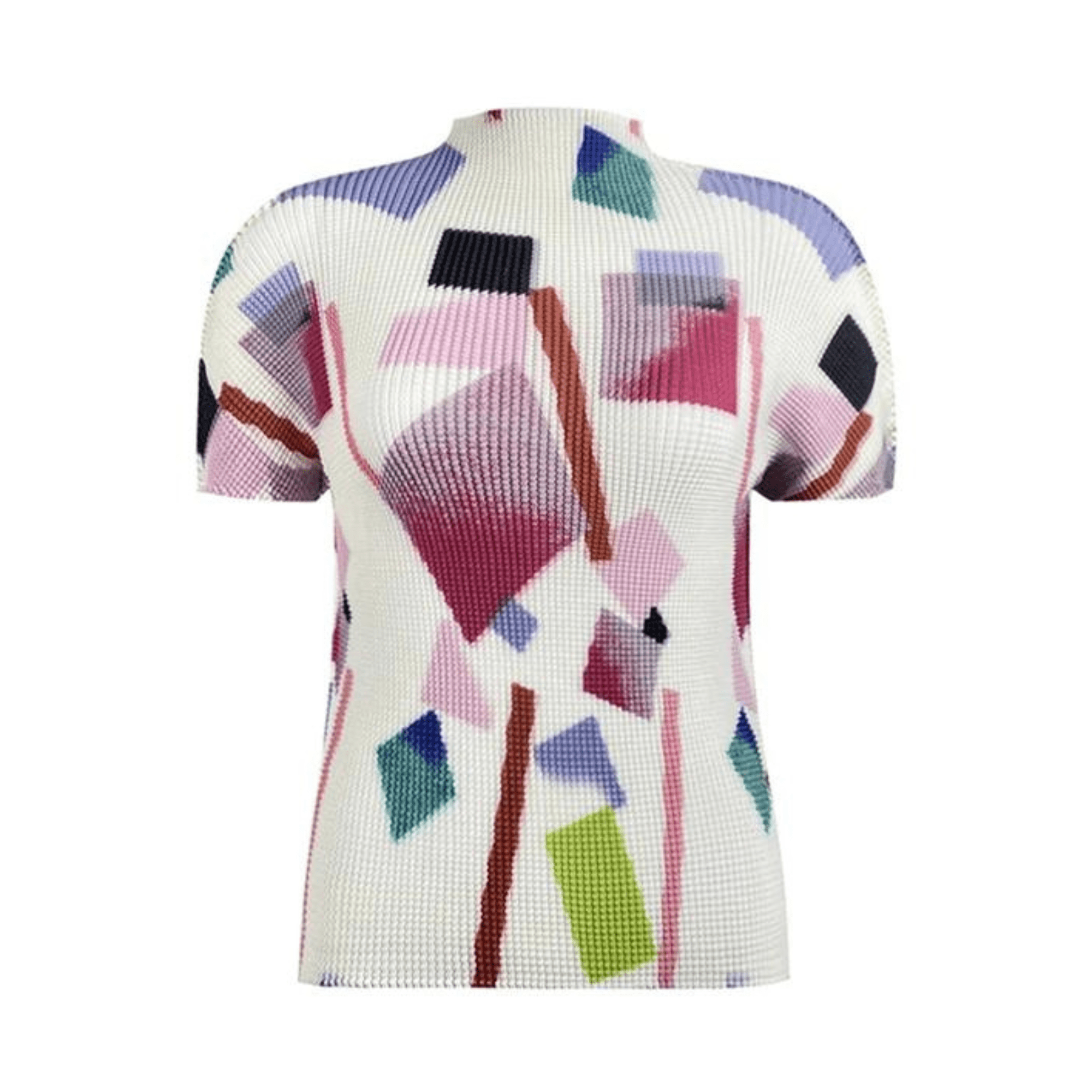 Geometric Shapes Pleated Top - Kelly Obi New York