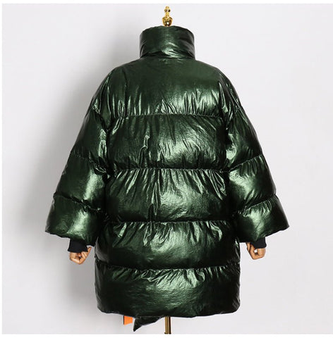 Glossy Quilted Winter Jacket - Kelly Obi New York