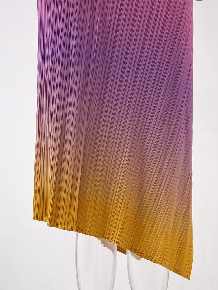 Gradient Pleated Dress - Kelly Obi New York