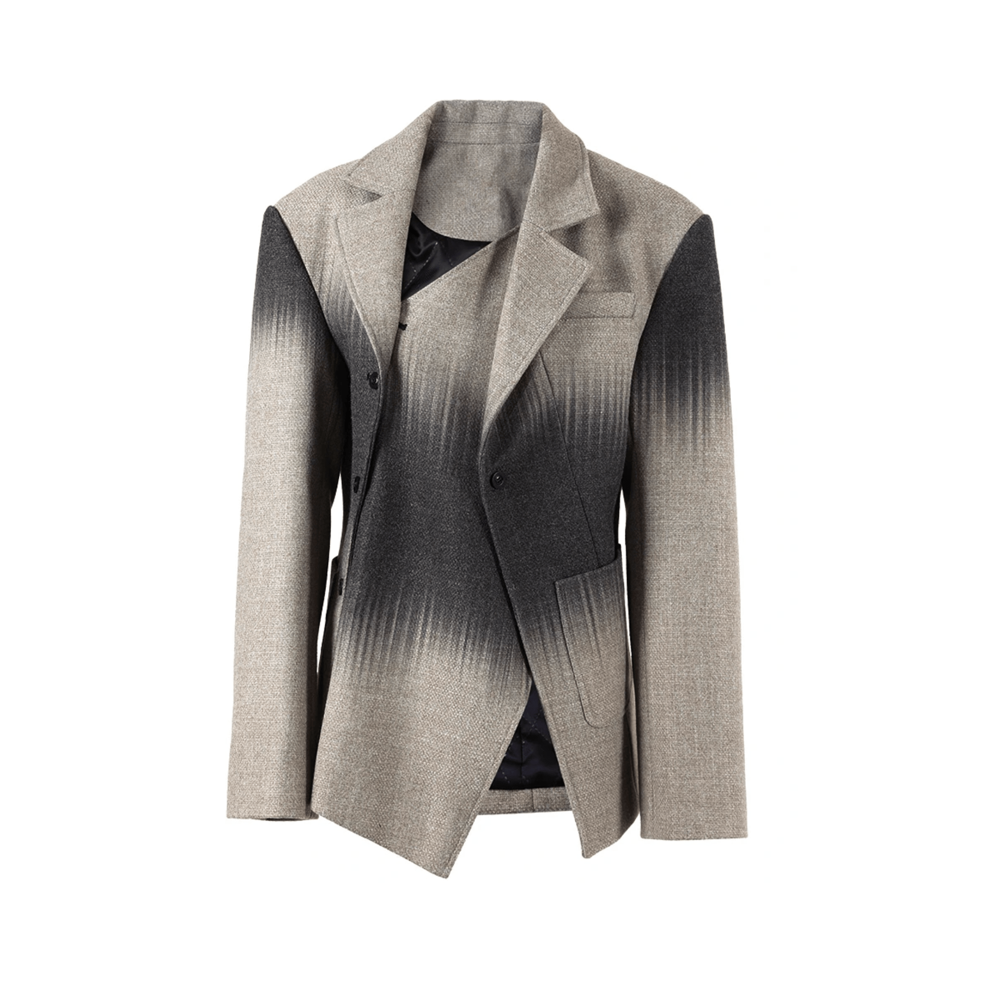 Gradient Print Woolen Blazer - Kelly Obi New York