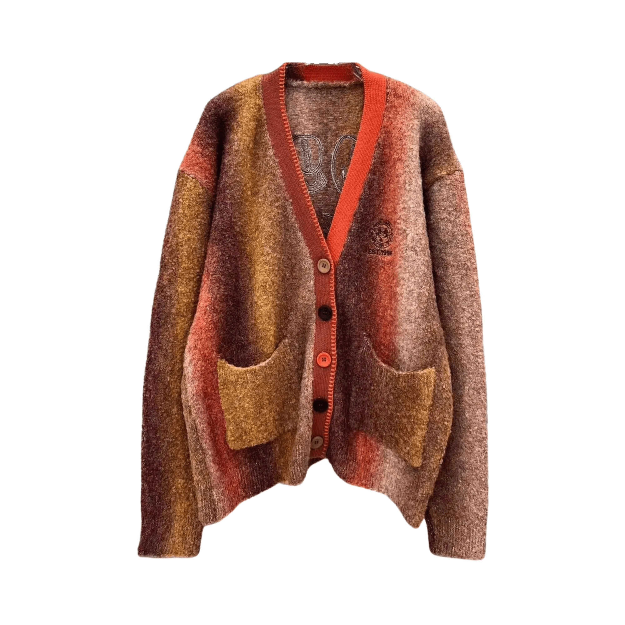 Gradient Stripes Knitted Cardigan - Kelly Obi New York