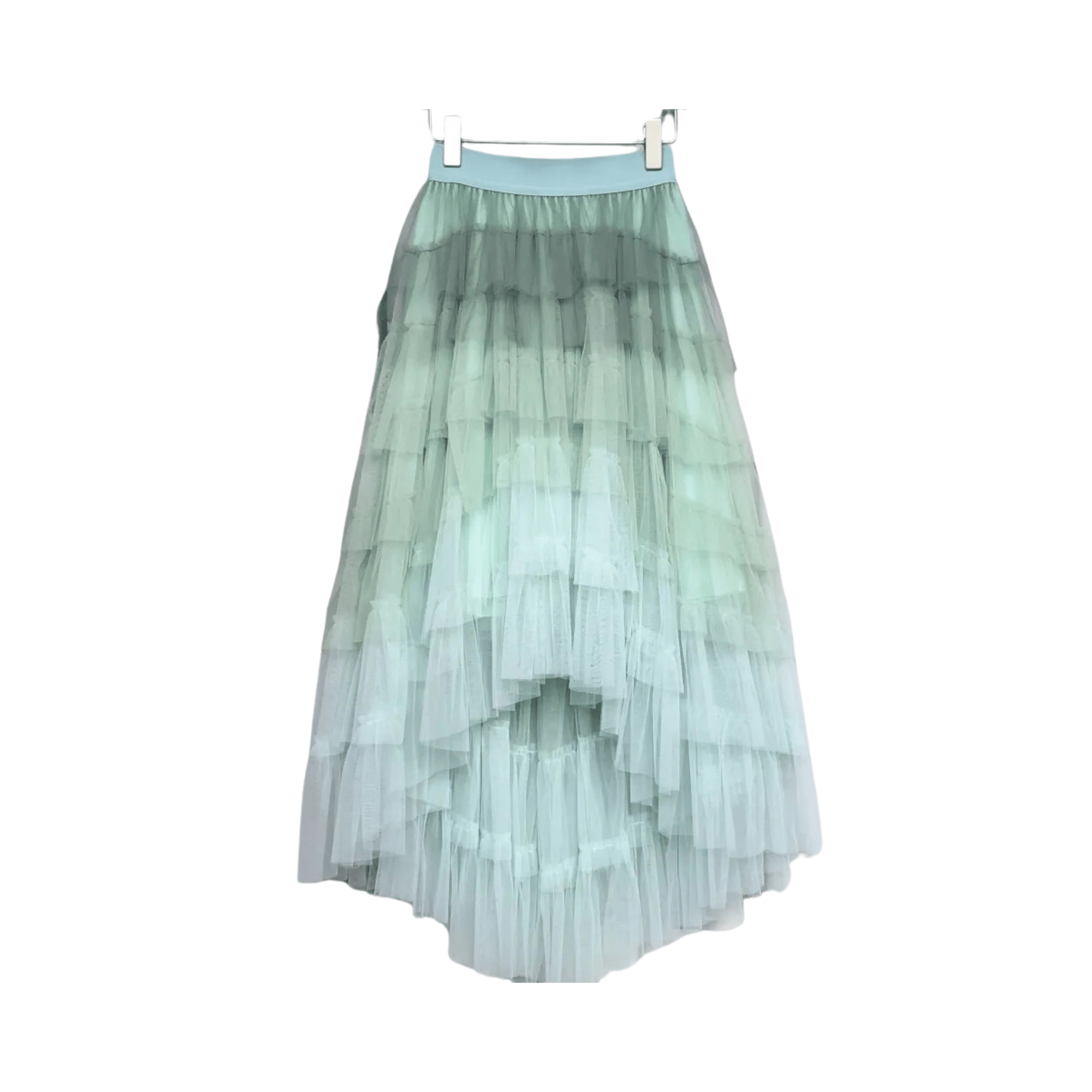 Gradient Tulle Ruffled Maxi Skirt - Kelly Obi New York