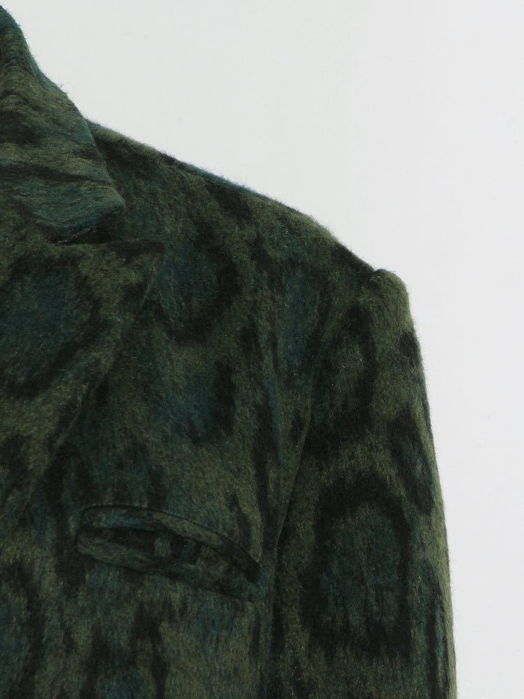 Green Leopard Blazer - Kelly Obi New York