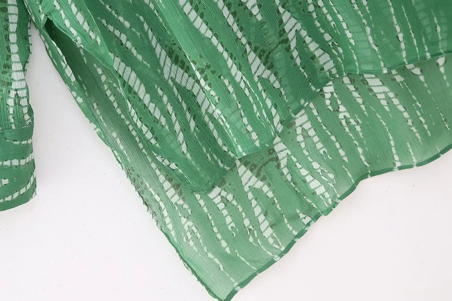 Green Long Sleeves Top Drawstring Pants Set - Kelly Obi New York