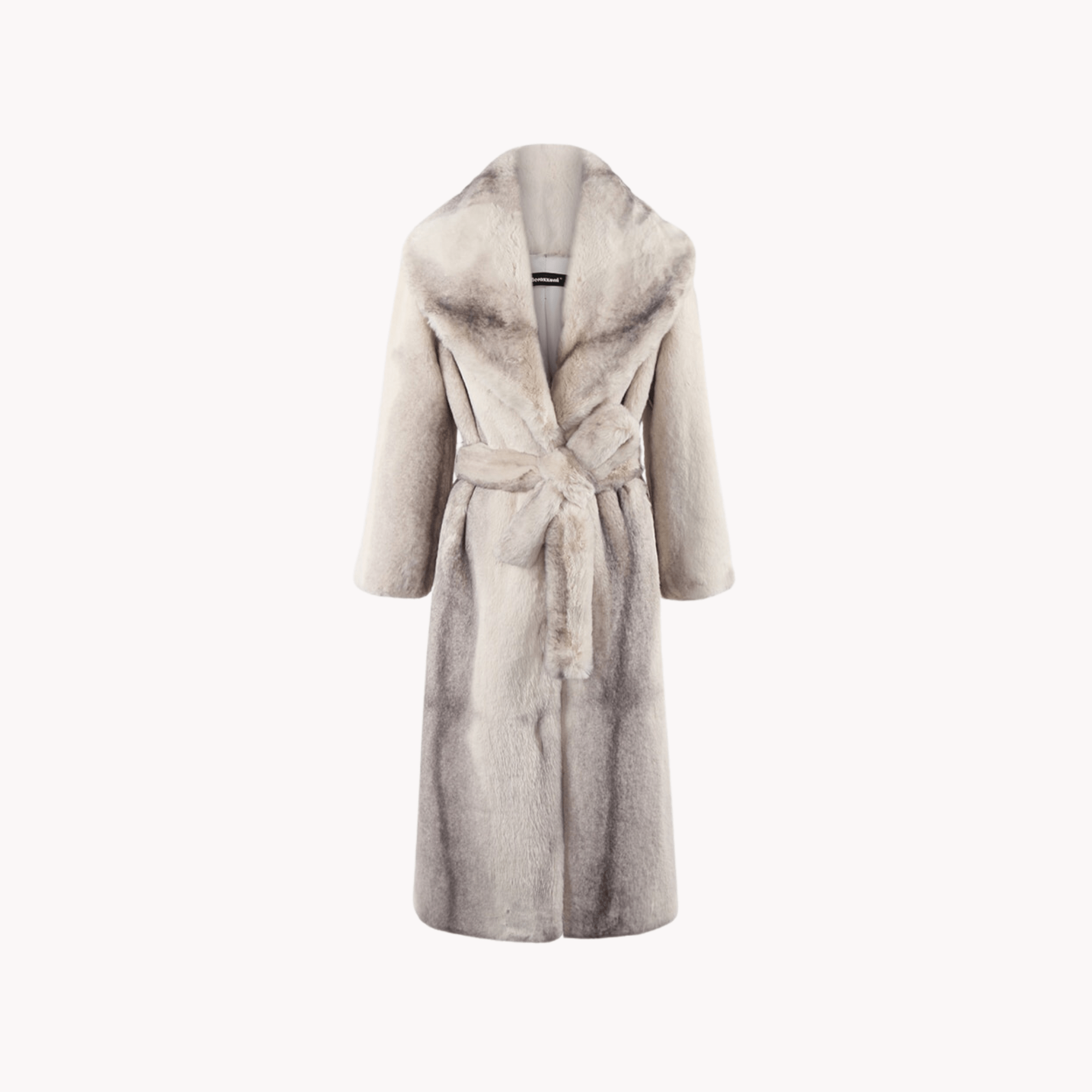 Grey Gradient Faux Fur Coat - Kelly Obi New York