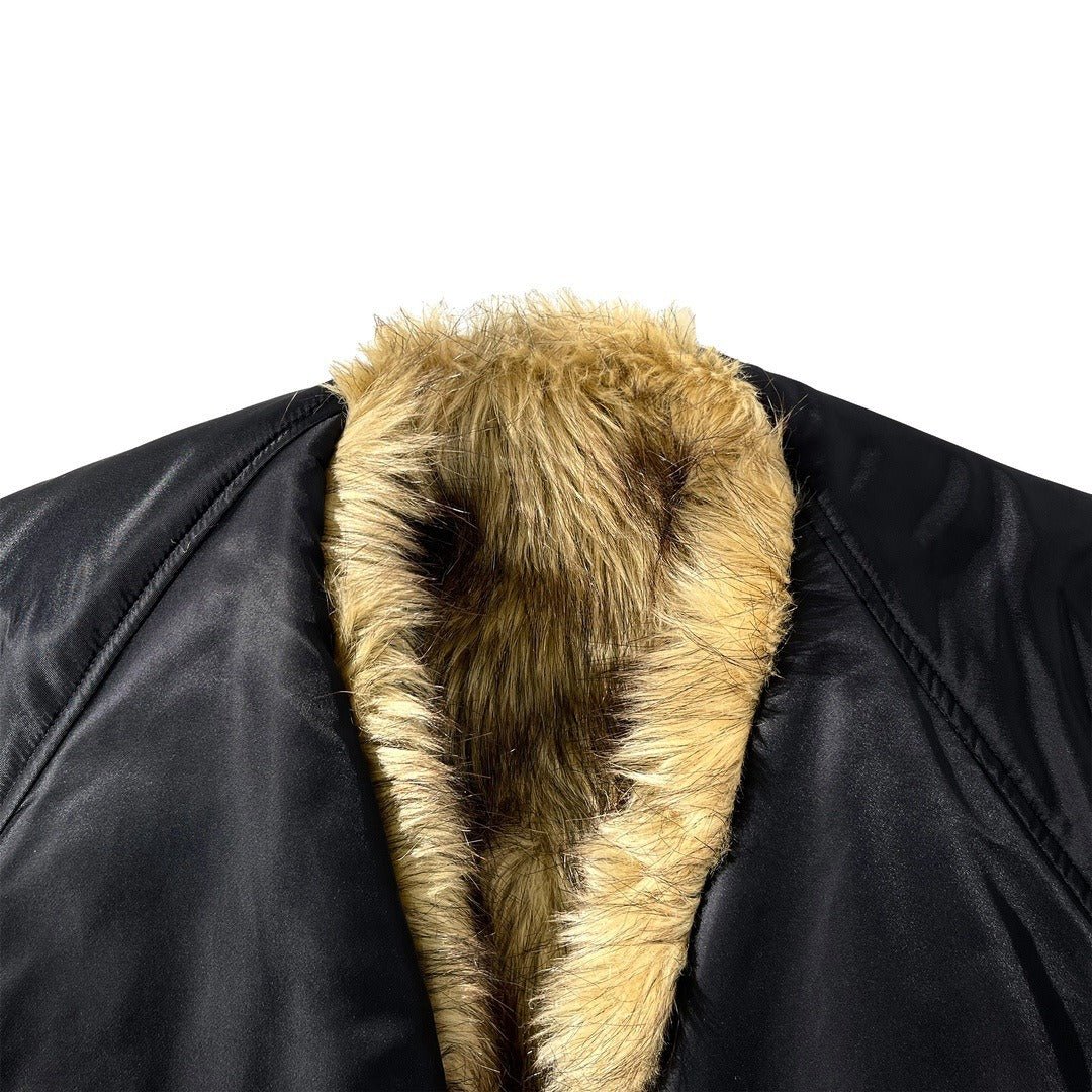 Hidden Rope Straps Faux Fur Coat - Kelly Obi New York