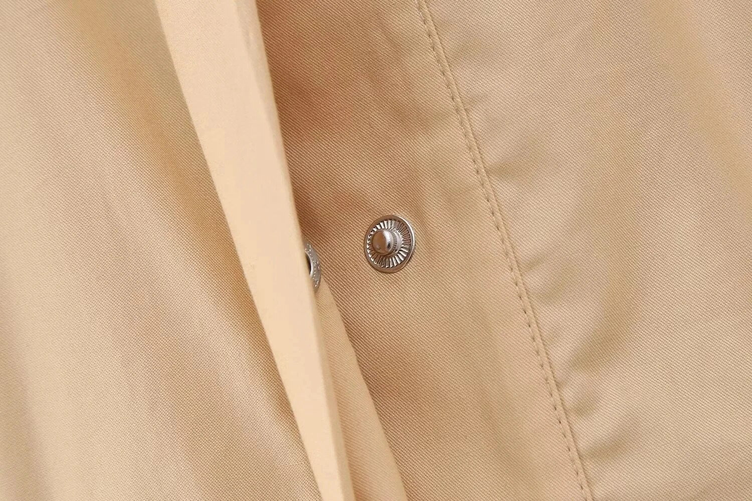 Hidden Snap Buttons Khaki Jumpsuit - Kelly Obi New York