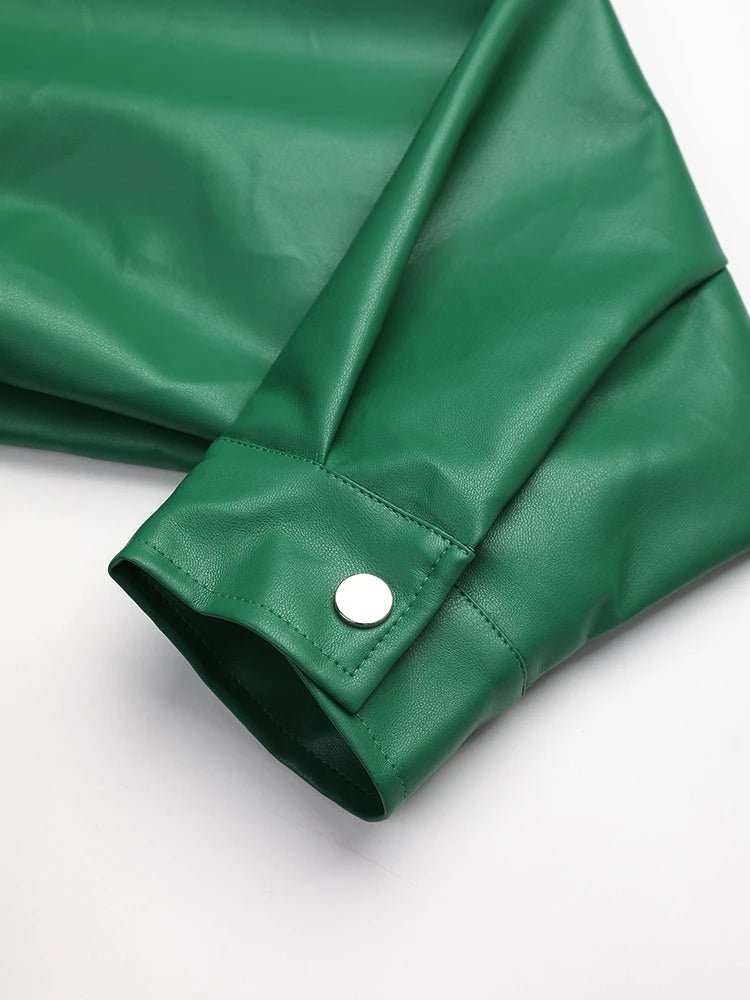 Hidden Zipper Vegan Leather Jacket - Kelly Obi New York