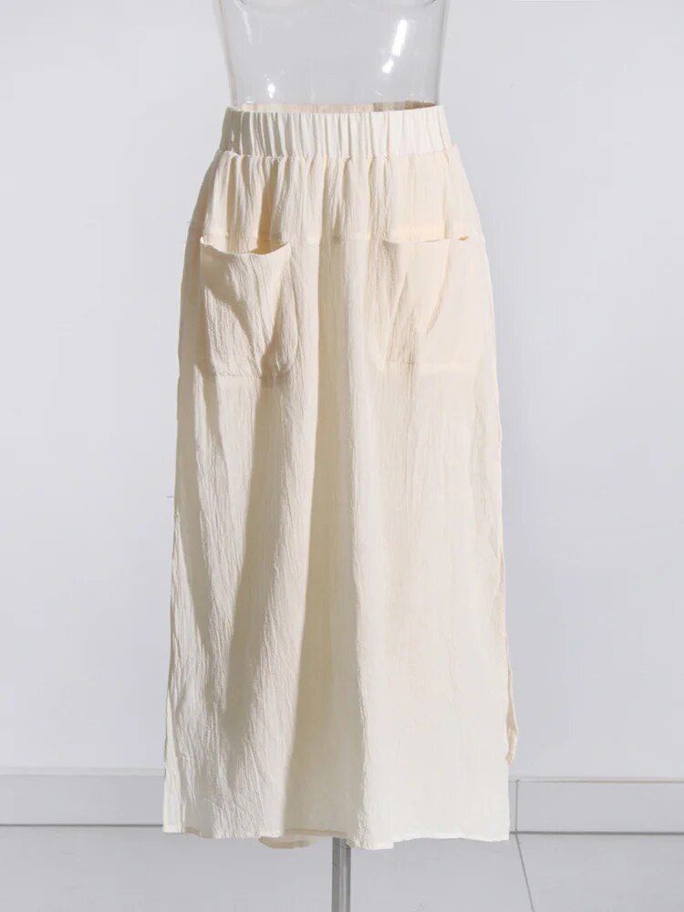 High Slit Skirt Overlap Pants - Kelly Obi New York