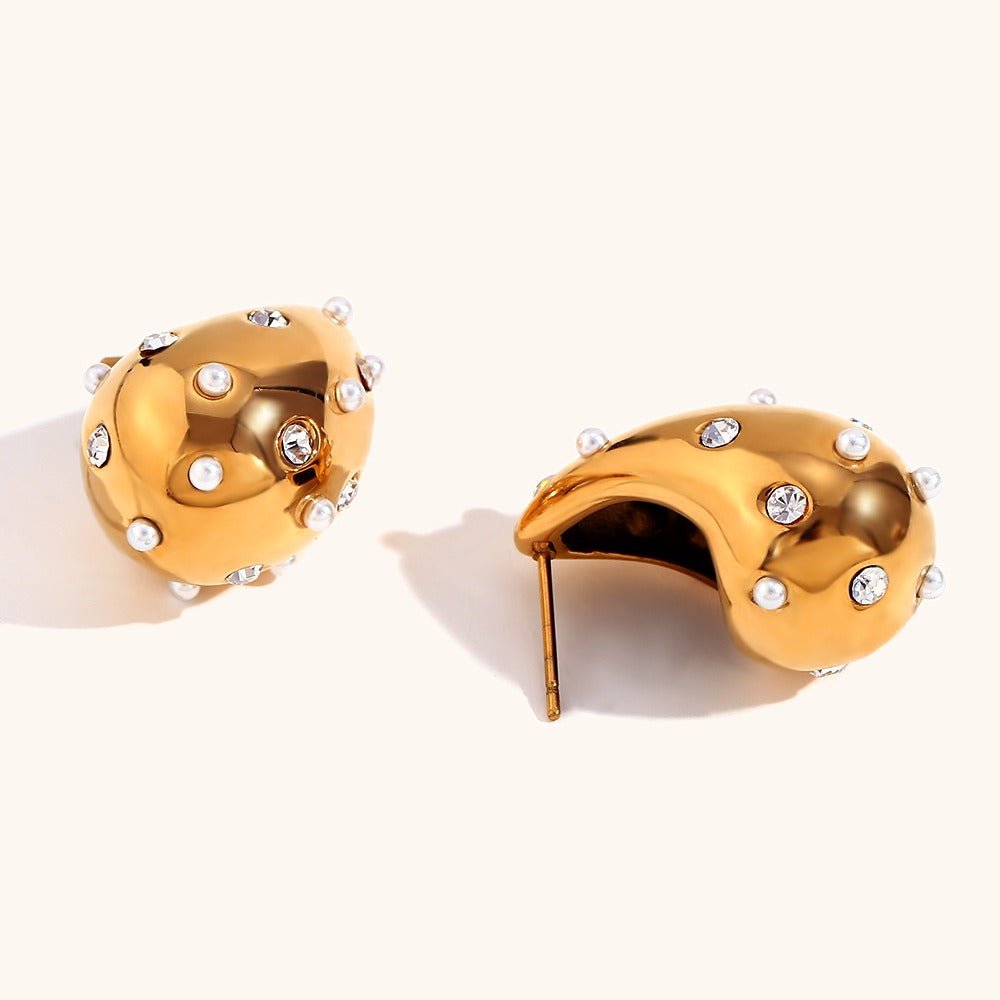 Hollow Teardrop Electroplated Earrings - Kelly Obi New York