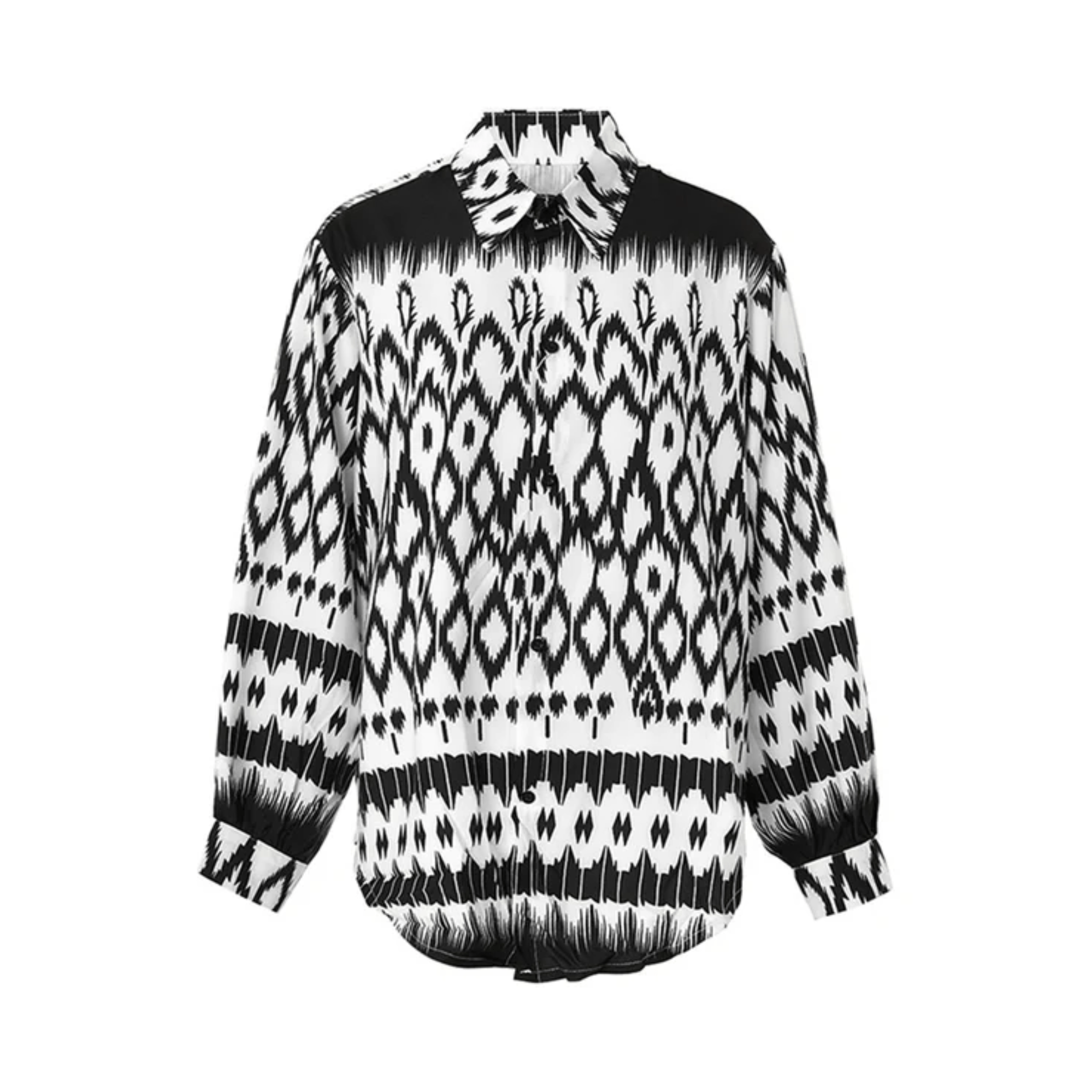 Ikat Print Big Size Shirt - Kelly Obi New York