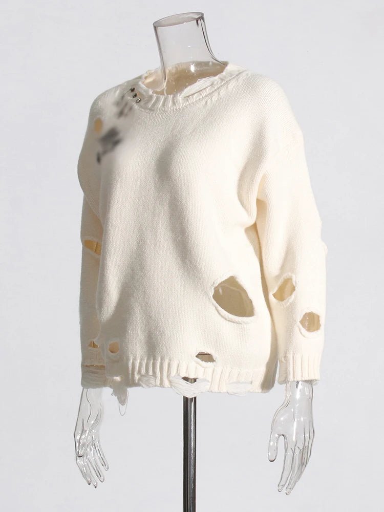 In Tatters Knit Sweater - Kelly Obi New York