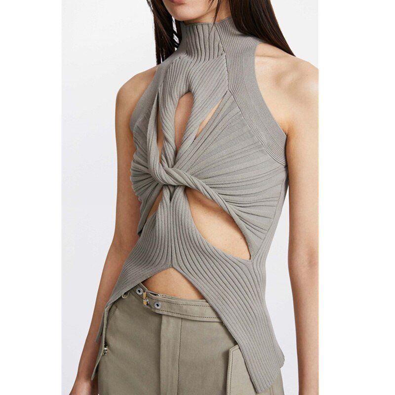 Irregular Knot Knit Top - Kelly Obi New York