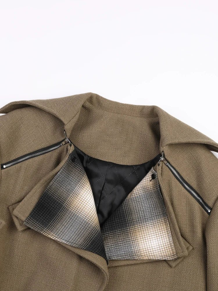 Irregular Plaid Jacket - Kelly Obi New York