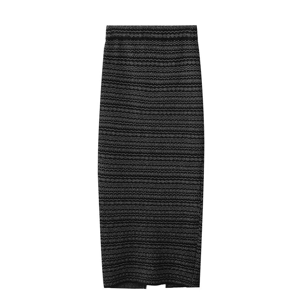 Jacquard Knitted Top and Skirt Set - Kelly Obi New York