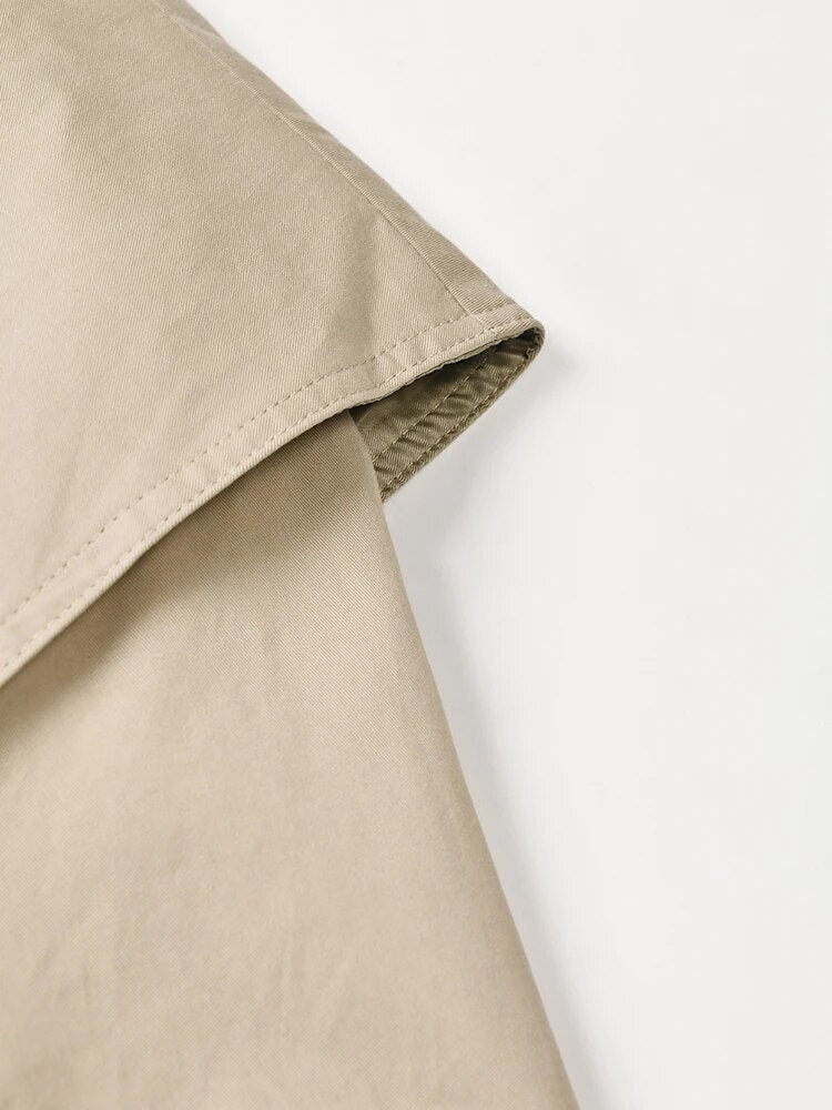 Khaki Tie-Waist Trench Coat - Kelly Obi New York