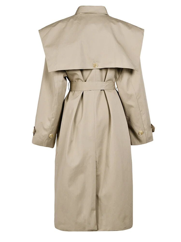 Khaki Tie-Waist Trench Coat - Kelly Obi New York