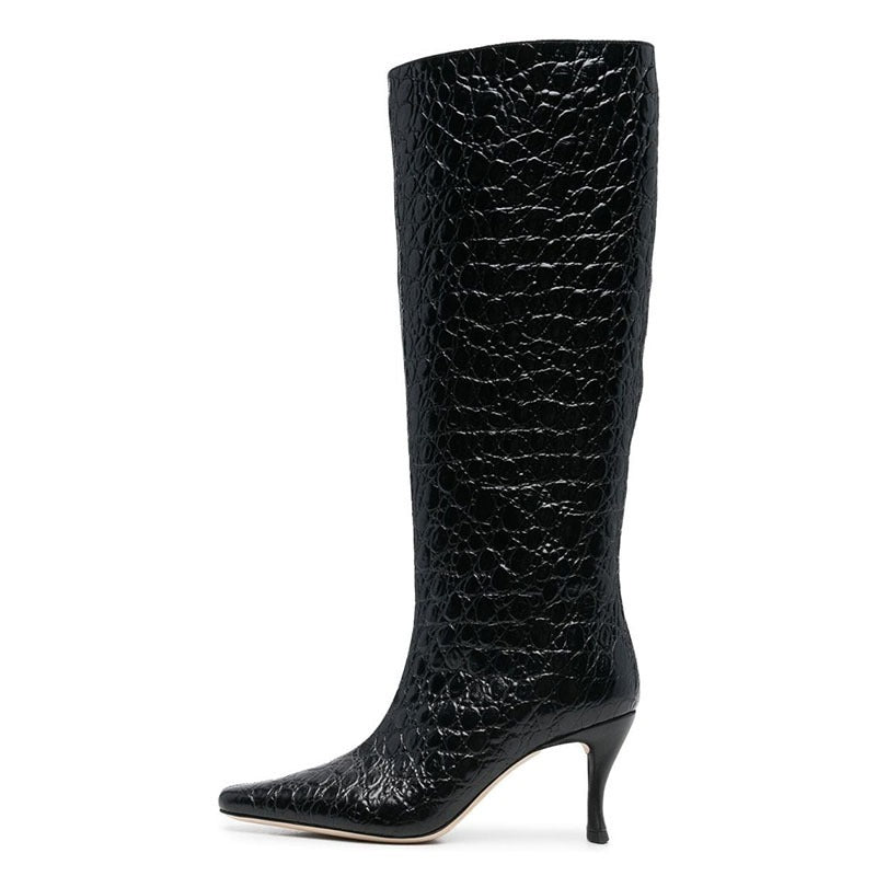 Knee-High Platform Riding Boots - Kelly Obi New York