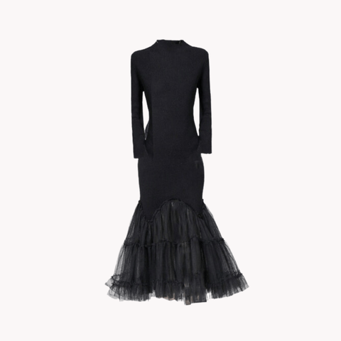 Knit Ruffle Dress - @hownistyledit - Kelly Obi New York