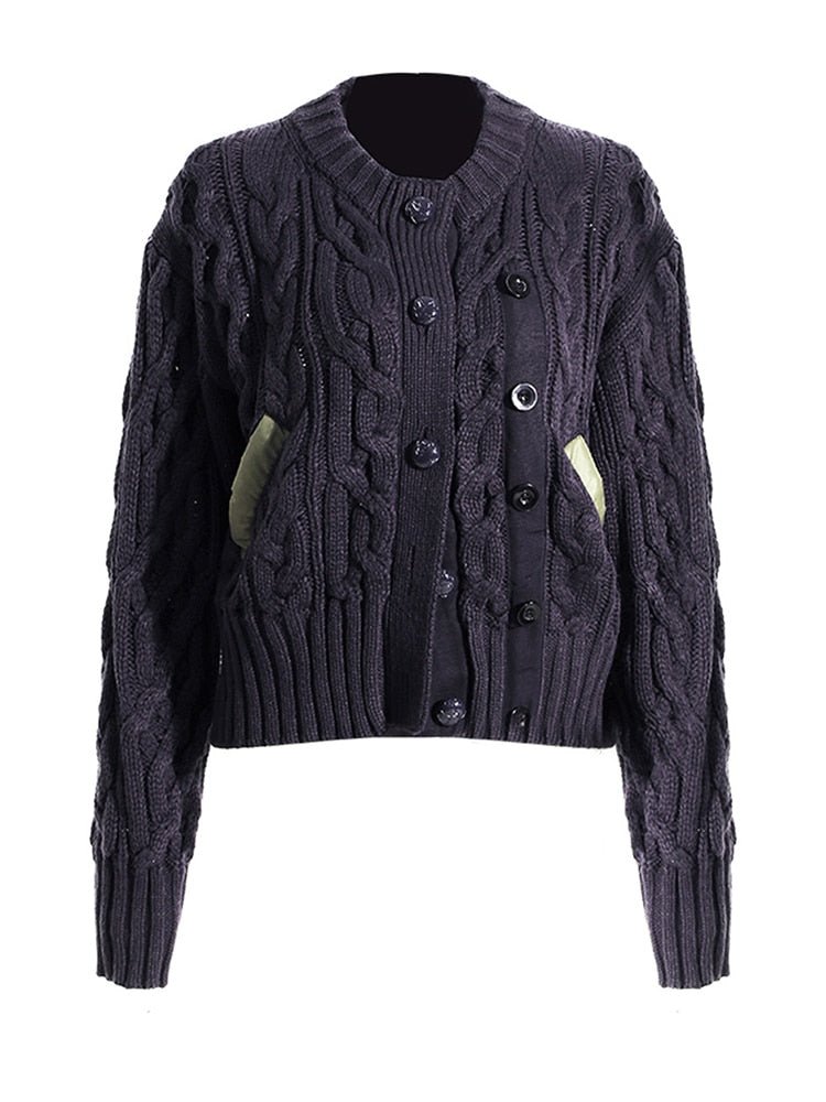 Knitted Cardigan and Zipper Jacket Set - Kelly Obi New York