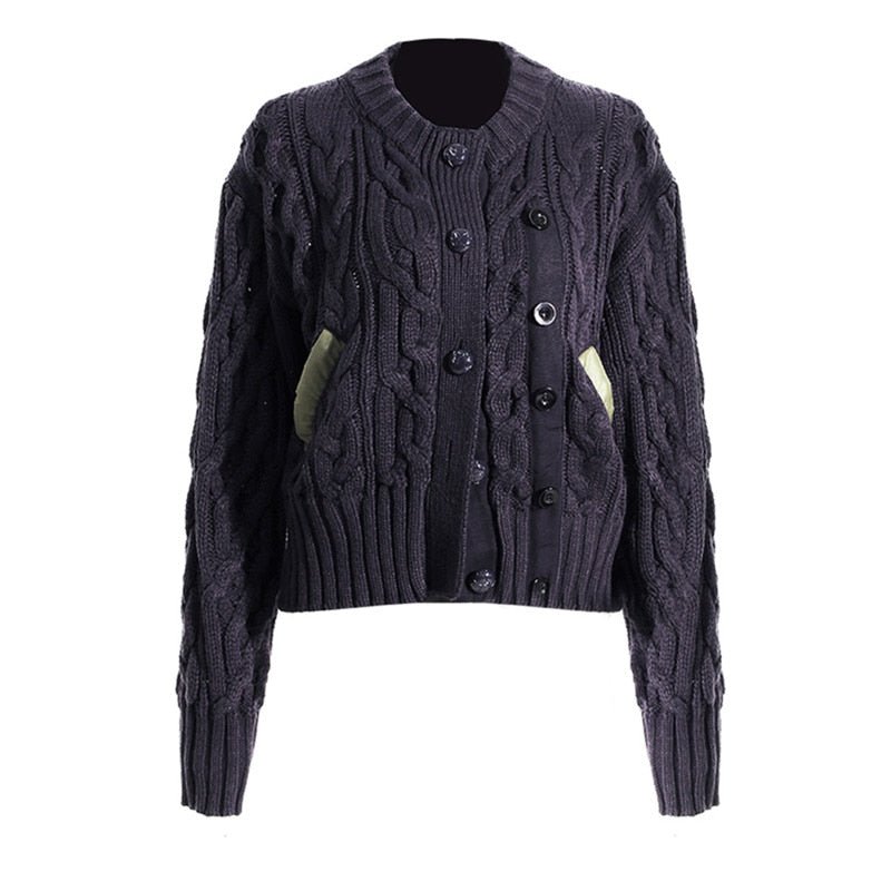 Knitted Cardigan and Zipper Jacket Set - Kelly Obi New York