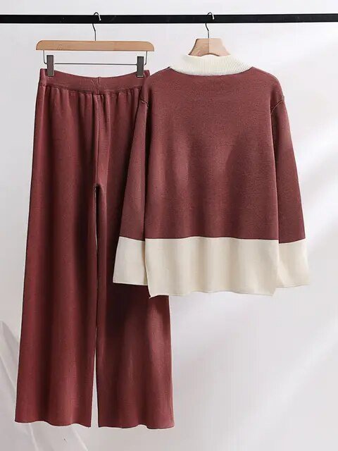 Knitted Sweater + Pants Sleepwear Set - Kelly Obi New York