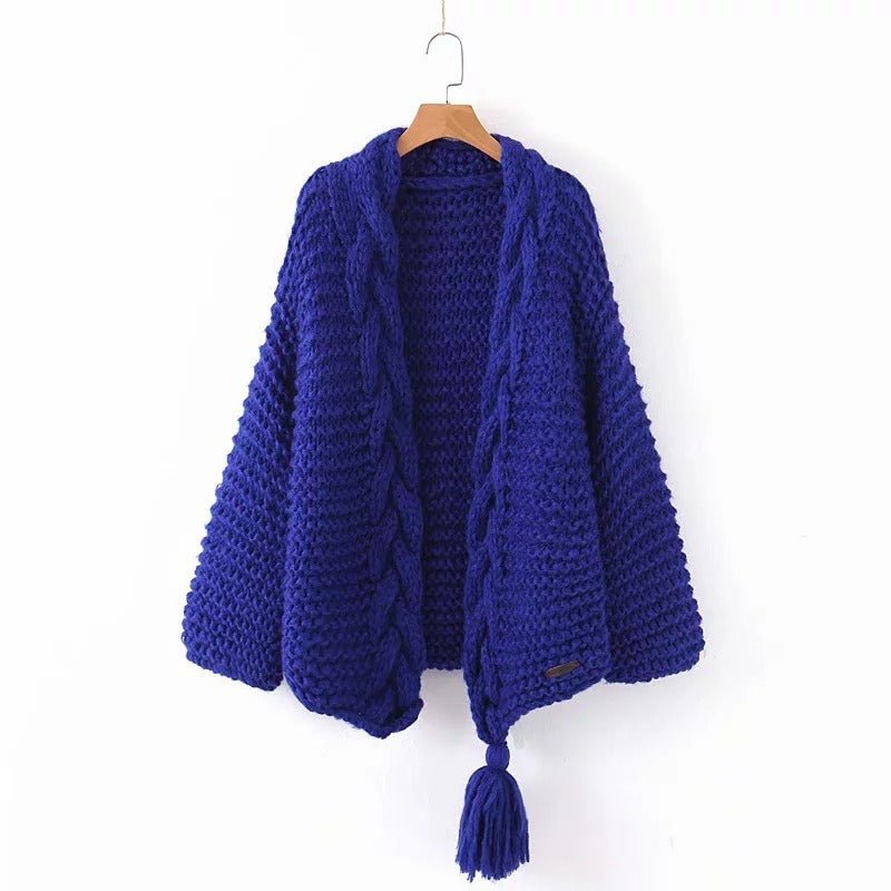 Knitted Tassel Cozy Sweater - Kelly Obi New York