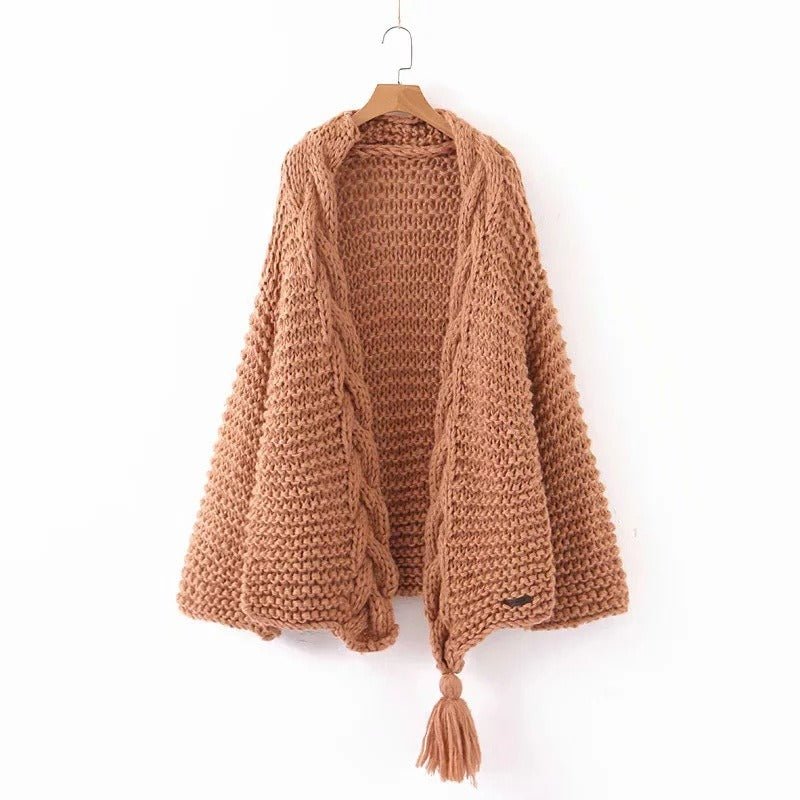 Knitted Tassel Cozy Sweater - Kelly Obi New York