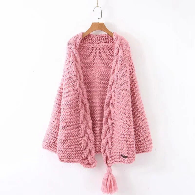 Knitted Tassel Cozy Sweater - @theestylishp - Kelly Obi New York