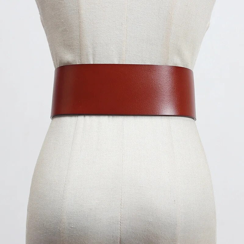 Knot Vegan Leather Wide Belt - Kelly Obi New York