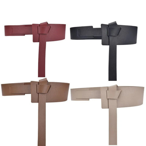 Knotted Faux Leather Waist Belt - Kelly Obi New York