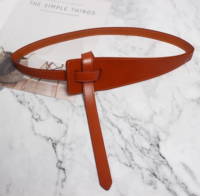 Knotted Vegan Leather Belt - Kelly Obi New York