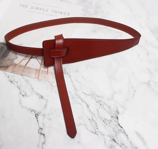 Knotted Vegan Leather Belt - Kelly Obi New York