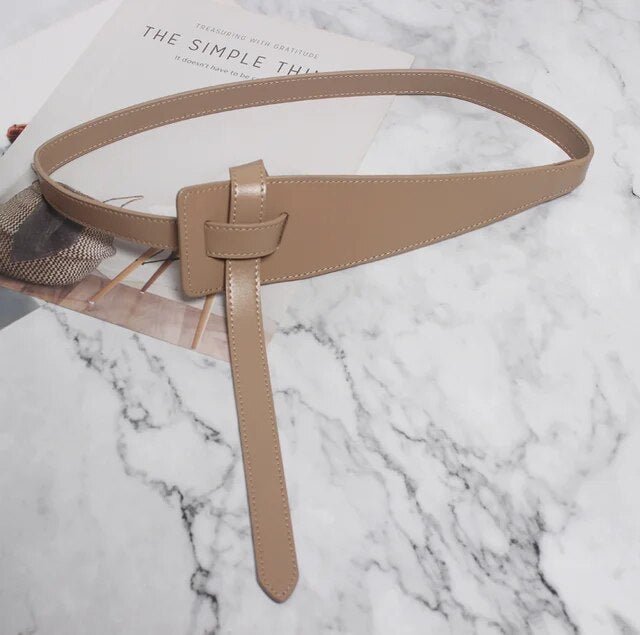 Knotted Vegan Leather Belt - Kelly Obi New York