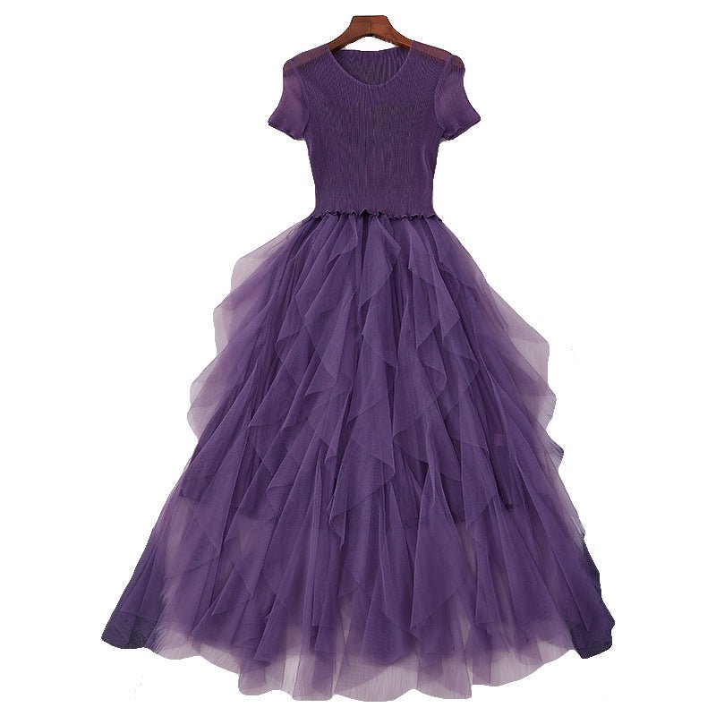 Lace Ruffles Layered Dress - Kelly Obi New York