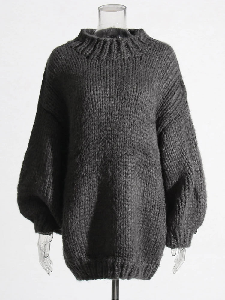 Lantern Sleeves Knit Sweater - Kelly Obi New York